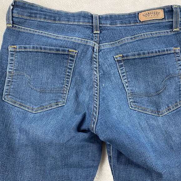 Signature By Levis Womens Jeans Size 8 Mid-Rise Cropped Denim - Picture 7 of 8